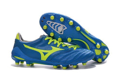 Mizuno Morelia Neo II FG Soccer Cleats Diva Blue Safety Yellow - studzsupply