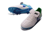 Nike Tiempo Legend VI FG Soccer Cleats White Blue Green - studzsupply