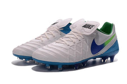 Nike Tiempo Legend VI FG Soccer Cleats White Blue Green - studzsupply