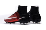 Nike Mercurial Superfly V FG Soccer Cleats Red Black White - studzsupply