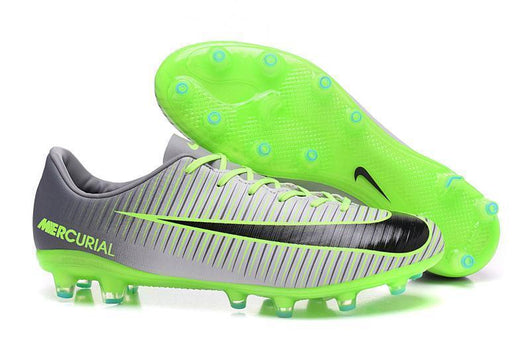 Nike Mercurial Vapor XI AG Soccer Cleats Grey Black Green - studzsupply