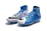 Nike Hypervenom Phantom III DF FG Soccer Cleats White Blue Grey - studzsupply