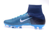 Nike Mercurial Superfly V FG Soccer Cleats Blue Dark White - studzsupply