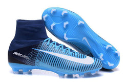 Nike Mercurial Superfly V FG Soccer Cleats Blue Dark White - studzsupply