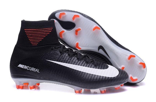 Nike Mercurial Superfly V FG Soccer Cleats Black Orange White - studzsupply