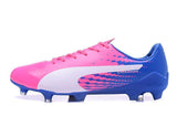 PUMA evoSPEED 17 SL-S FG Soccer Cleats Pink Blue White - studzsupply