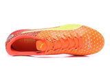 PUMA evoSPEED 17 SL-S FG Soccer Cleats Orange Yellow Red Black - studzsupply