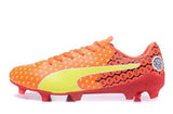 PUMA evoSPEED 17 SL-S FG Soccer Cleats Orange Yellow Red Black - studzsupply