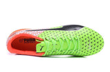 PUMA evoSPEED 17 SL-S FG Soccer Cleats Green Orange Black White - studzsupply