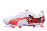 PUMA evoPOWER Vigor 1 FG Soccer Cleats White Red Black - studzsupply