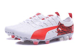 PUMA evoPOWER Vigor 1 FG Soccer Cleats White Red Black - studzsupply