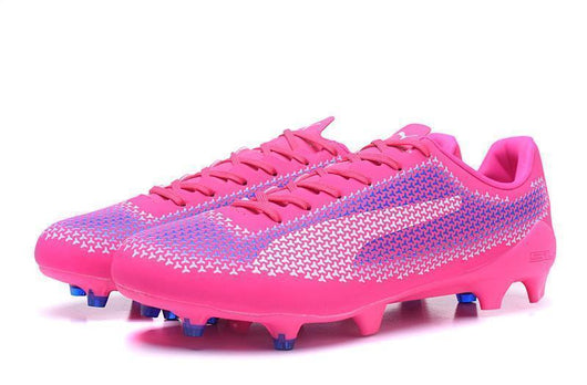 PUMA evoSPEED 17 FG Soccer Cleats Pink Blue White - studzsupply