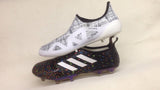 Adidas Glitch Skin 17 FG Soccer Shoes Core Black Solar Red White - studzsupply