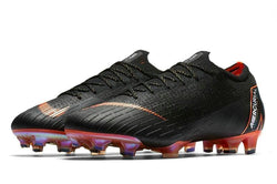 Nike Mercurial Vapor XII 360 Elite FG Soccer Cleats Black Total Orange - studzsupply