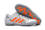 Adidas Nemeziz series TF Grass Spikes Football Shoes White/Gray/Orange