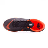 Nike Mercurial VaporX XII Academy IC Soccer Cleats Total Black Orange - studzsupply