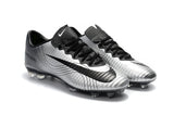 Nike Mercurial Vapor XI FG Soccer Cleats Silver Black - studzsupply