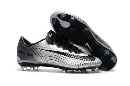 Nike Mercurial Vapor XI FG Soccer Cleats Silver Black - studzsupply