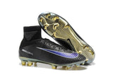 Nike Mercurial Superfly V FG Soccer Cleats Black Blue Golden - studzsupply