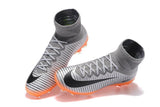Nike Mercurial Superfly V FG Soccer Cleats Silver Orange Black - studzsupply