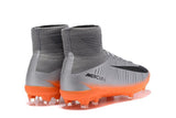 Nike Mercurial Superfly V FG Soccer Cleats Silver Orange Black - studzsupply
