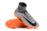 Nike Mercurial Superfly V FG Soccer Cleats Silver Orange Black - studzsupply
