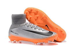 Nike Mercurial Superfly V FG Soccer Cleats Silver Orange Black - studzsupply