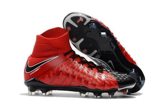 Nike Hypervenom Phantom III DF FG Soccer Cleats Fire Red Black - studzsupply