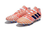 Adidas Nemeziz Messi 17+ 360 Agility FG Soccer Boots White Orange Blue - studzsupply