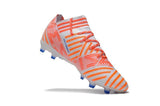 Adidas Nemeziz Messi 17+ 360 Agility FG Soccer Boots White Orange Blue - studzsupply
