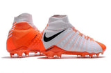 Nike Hypervenom Phantom III DF FG Soccer Cleats White Orange Black - studzsupply