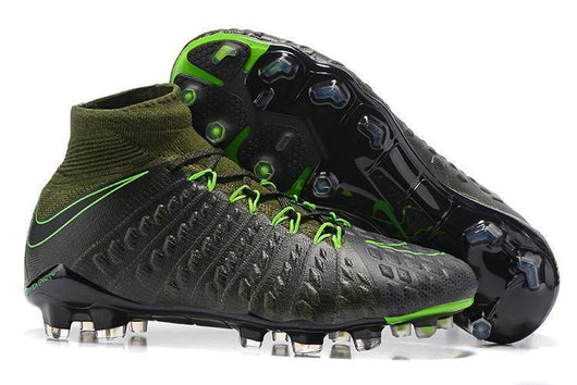 Nike Hypervenom Phantom III DF FG Soccer Cleats Grey Green Black - studzsupply