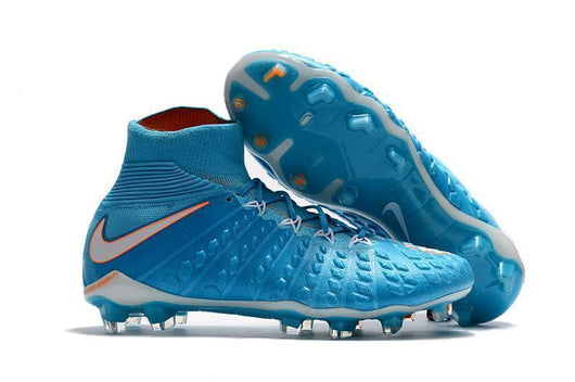Nike Hypervenom Phantom III DF FG Soccer Cleats Total Blue White - studzsupply